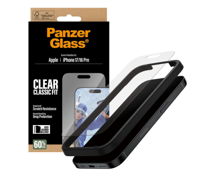 Szkło i folia ochronna PanzerGlass Classic Fit EasyAligner do iPhone 17 / 16 Pro